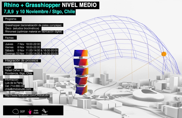 Workshop Rhino + Grasshopper NIVEL MEDIO [¡Sorteamos un Cupo!] - Software