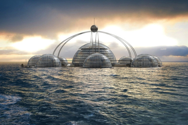 Sub-Biosphere 2: Hábitat "multi-pod" sumergido bajo el agua - Imagen Principal