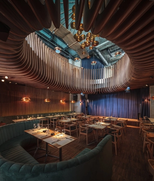 Studio Hermes / Corvin Cristian - Restaurant, Beam, Table, Chair