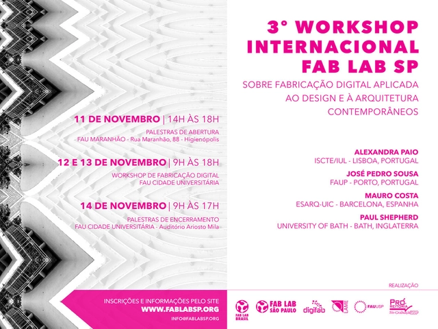 3º Workshop Internacional FAB LAB SP, na FAUUSP - Imagem de Destaque