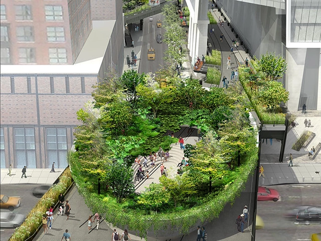 “Estrutura imersiva em forma de taça ” proposta para o acesso da última etapa do High Line - Infraestrutura