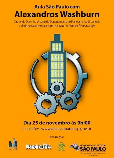 Aula São Paulo com Alexandros Washburn, Diretor do Departamento de Planejamento Urbano de NY - Imagem de Destaque
