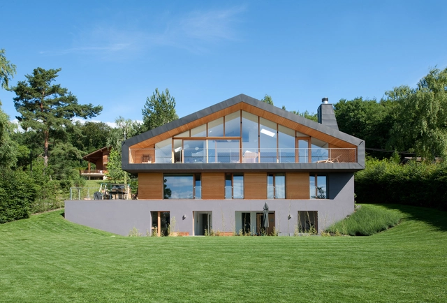 Construction of a house in Genolier / LRS Architectes - Houses, Facade