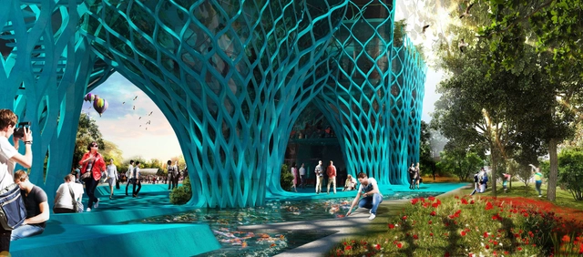 Competition Entry: Iran Pavilion (Expo Milan 2015) / New Wave Architecture - Pavilion, Garden, Arch, Facade