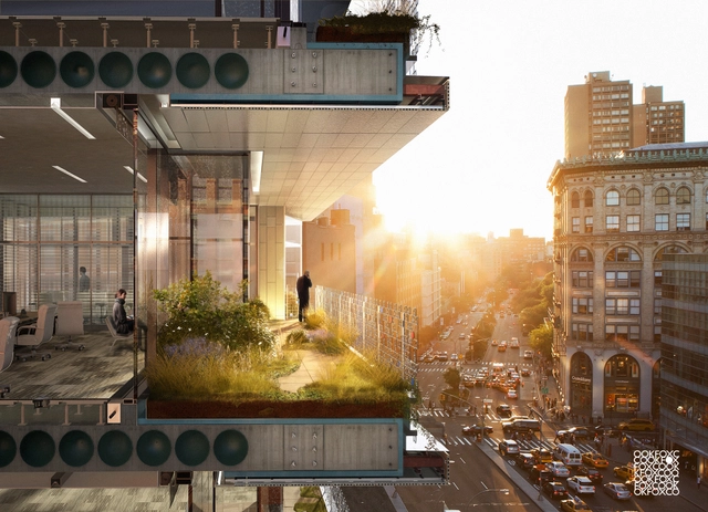 300 Lafayette Street / COOKFOX - Retail , Facade, Lighting, Bench, Cityscape