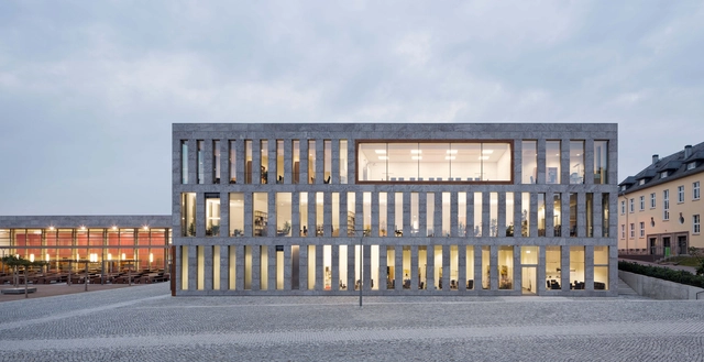 New building for the University- and State-Library Fulda  / ATELIER 30 - University, Facade, Column