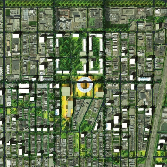 Michael Sorkin Sites Future Obama Presidential Library in Chicago's South Side - Library, Facade