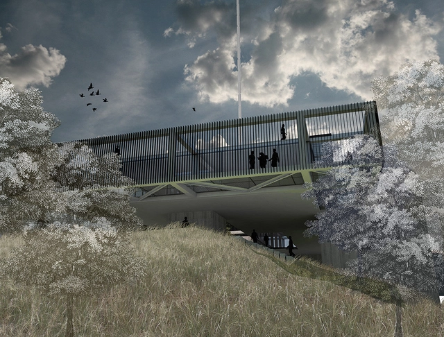 Mención Honrosa Concurso Torre Antena Santiago: Ruiz Solar Arquitectos - Imagen Principal