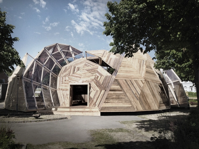 Tejlgaard & Jepsen Transform a Temporary Geodesic Dome Into a Permanent Structure - Cultural Center, Facade, Arch