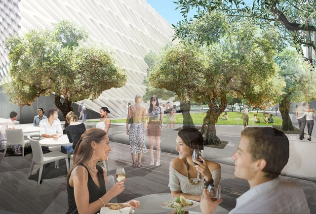 Diller Scofidio + Renfro Designs Public Plaza, Restaurant for LA’s Broad Museum - Landscape Architecture