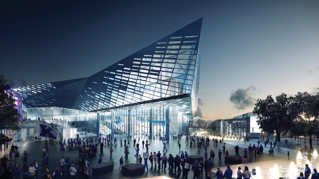 NBBJ Unveils $310 Million Renovation for Kentucky's Rupp Arena - Renovation, Facade