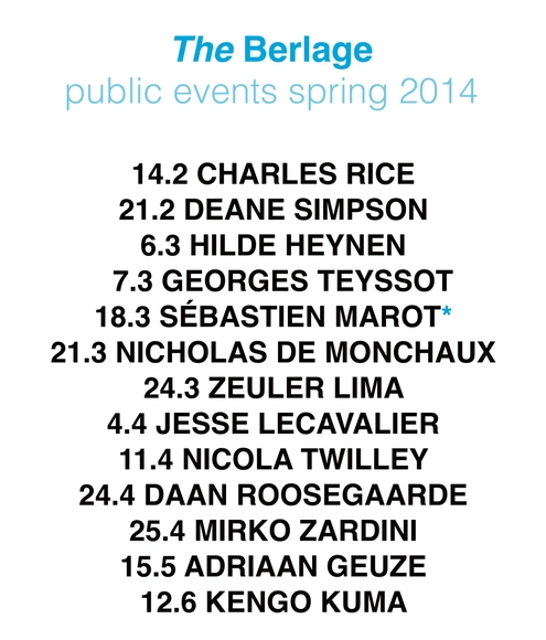 The Berlage Public Events Spring 2014 - Featured Image