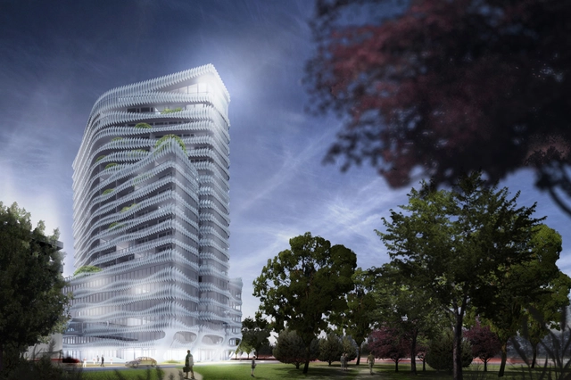 J. Mayer H. Designs 70-Meter Tower for Duesseldorf - Apartments