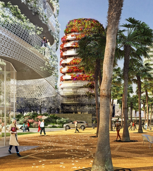 Edouard François Designs Mixed-Use "Gardens of Anfa" for Casablanca - Housing, Facade, Arch