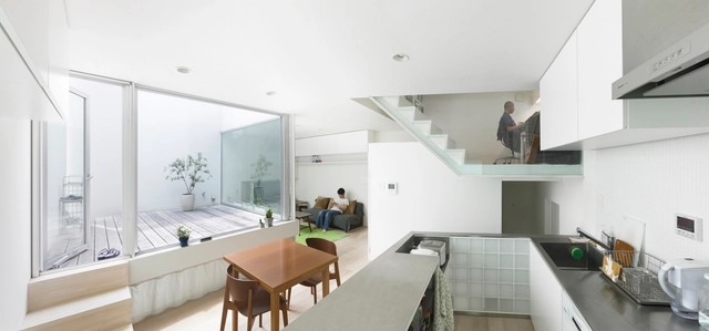 House M / FUJIWALABO / Teppei Fujiwara Architects Labo - Houses, Door, Facade, Handrail, Table, Chair