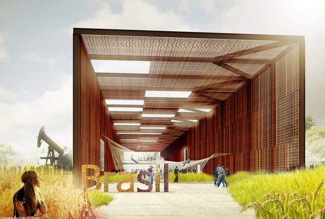 Vencedor do Concurso Pavilhão do Brasil na Expo Milão 2015: Trançado Cultural / Studio Arthur Casas - Imagem de Destaque