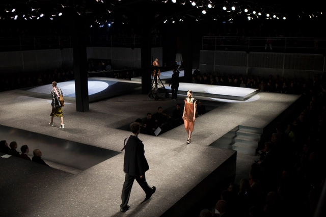 OMA's Latest Prada Catwalk: A Stage Punctuated with Geometric Pockets - Featured Image