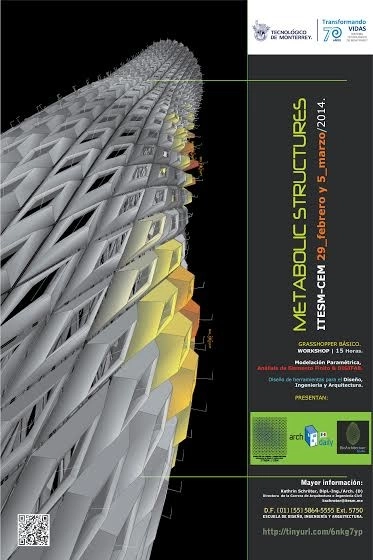 Metabolic Structures Workshop: Rhinoceros + Grasshopper & plug-ins / Tecnológico de Monterrey Estado de México [¡Sorteamos un cupo!] - Imagen Principal