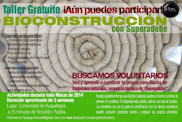 Taller gratuito Bioconstrucción con Superadobe / TIAN - Imagen Principal