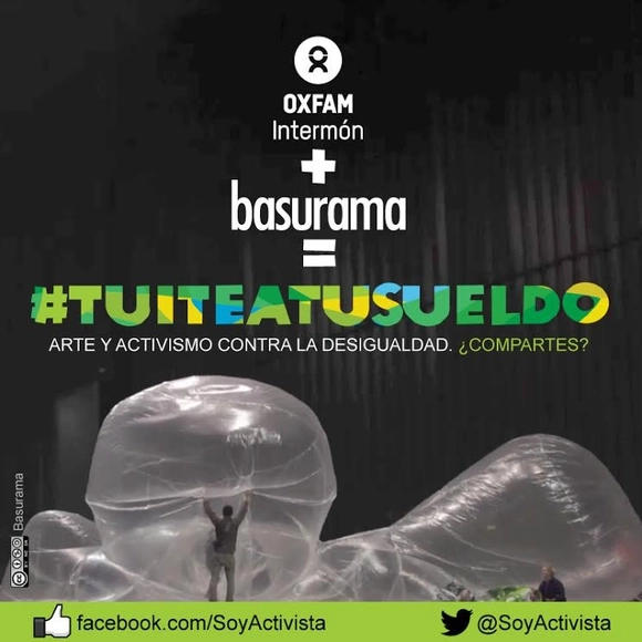 Instalación Urbana Oxfam + Basurama: #tuiteatusueldo - Imagen Principal