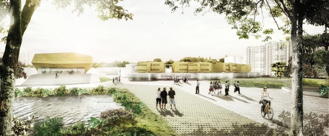 Tercer Lugar Concurso para el Diseño de Colegios y un Equipamiento Cultural – Teatro, en Bogotá / Colombia - Imagen Principal