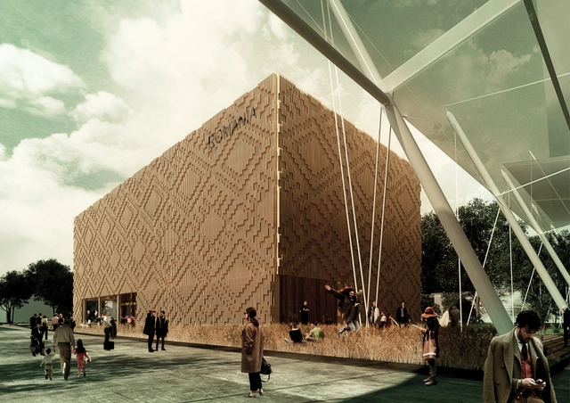 Competition Entry: Romanian Pavilion (Milan Expo 2015) / Collective East Architects - Pavilion, Facade