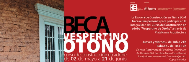 Curso de Construcción en Adobe 'Vespertino de otoño' en Santiago de Chile / ¡Participa por una beca! - Imagen Principal