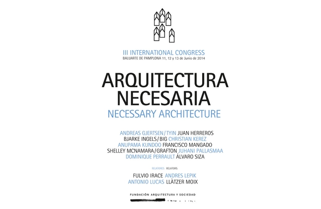 III Congreso Internacional de Arquitectura: 'Arquitectura Necesaria' / Pamplona, España - Imagen Principal