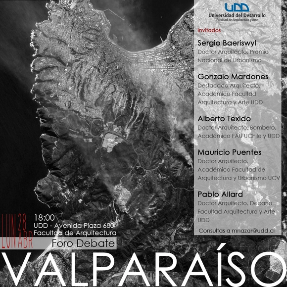 Foro Debate UDD: Expertos arquitectos y urbanistas analizarán planificación de Valparaíso - Imagen Principal