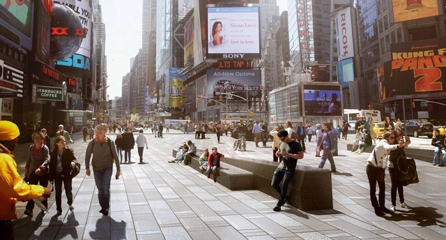 Pedestrianização da Times Square deve ser concluída em 2016 - Imagem de Destaque