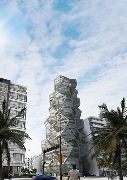 Tammo Prinz Architects propõe uma torre modular de concreto em Lima - Apartamentos