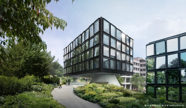 Helvetia Commissions Herzog & de Meuron to Extend Headquarters  - Extension, Garden, Facade