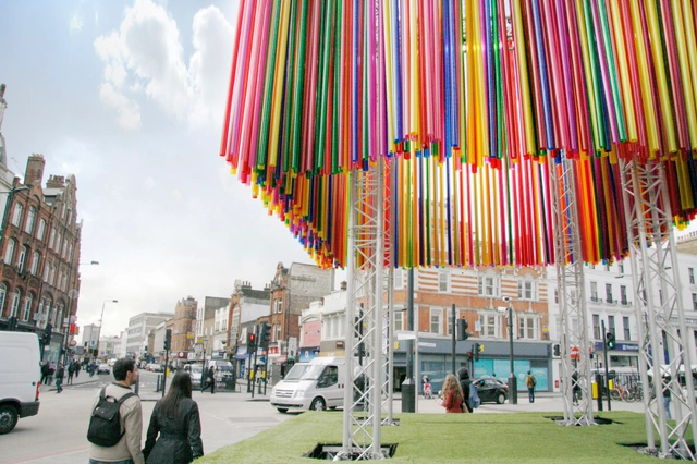 Colorful Pop-Up Pavilion Forms the Centerpiece for Camden Create Festival - Featured Image