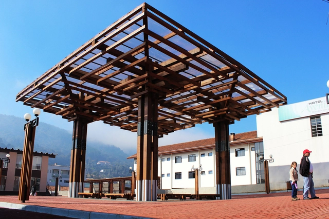 Revitalização do Centro de Bituruna / Arquea Arquitetos - Desenho Urbano, Viga, Fachada, Iluminação