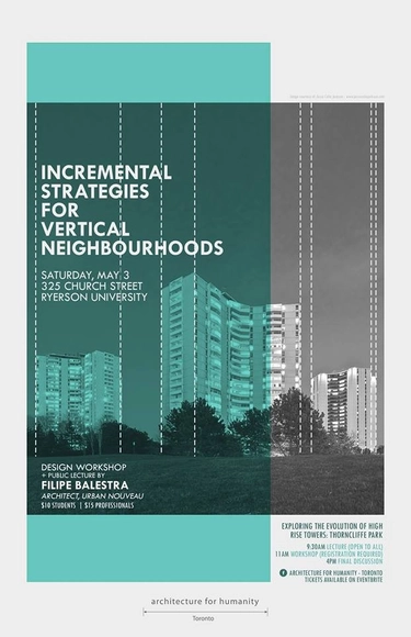Architecture for Humanity Toronto Launches Lecture Series: "Incremental Strategies for Vertical Neighborhoods" - Featured Image