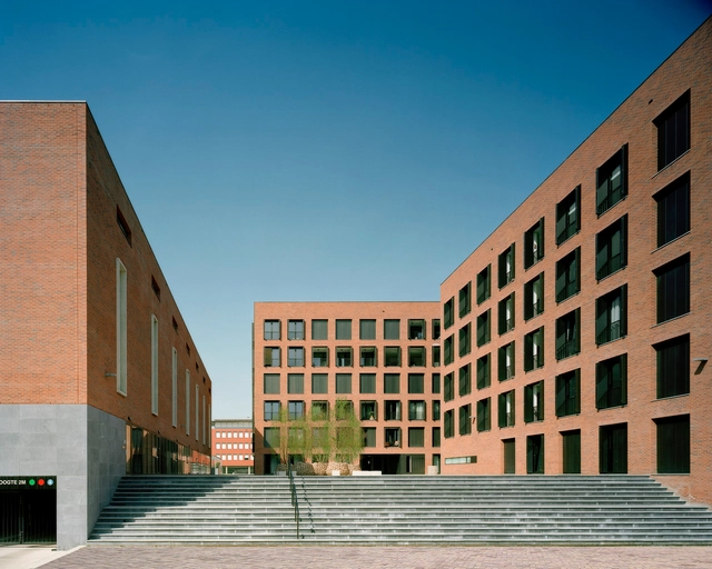 Piazza Céramique / Jo Janssen Architecten - Apartments, Facade, Stairs