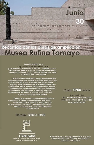 Arq. Teodoro González de León guiará un recorrido para conocer las obras de ampliación del museo Rufino Tamayo - Imagen Principal