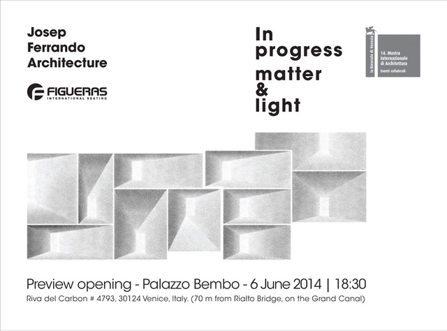 Bienal de Venecia: Josep Ferrando y Figueras International Seating presentan 'In Progress Matter & Light' - Imagen Principal