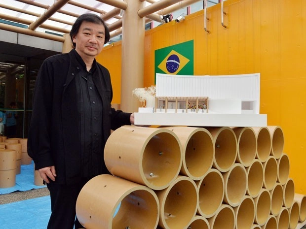 En conmemoración a la Copa del Mundo, Shigeru Ban construye Pabellón para Brasil 2014 en Tokio - Imagen Principal