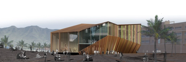 Primer Lugar Biblioteca y Centro Polivalente de Fuerteventura / Islas Canarias, España - Imagen Principal