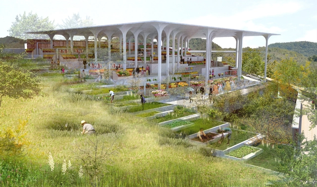 Primer Lugar en Concurso de anteproyecto Plaza de Mercado de Nuevo Gramalote / Colombia - Imagen Principal