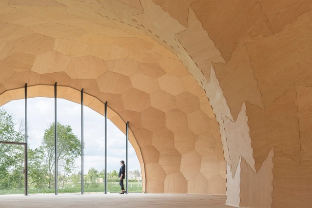 Landesgartenschau Exhibition Hall / ICD/ITKE/IIGS University of Stuttgart - Museums & Exhibit , Facade, Arch, Arcade, Column