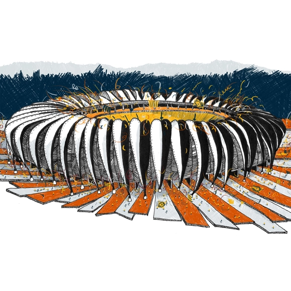 Arte y Arquitectura: Estadio de la Copa Mundial ilustrados por Vapor 324 - Imagen Principal