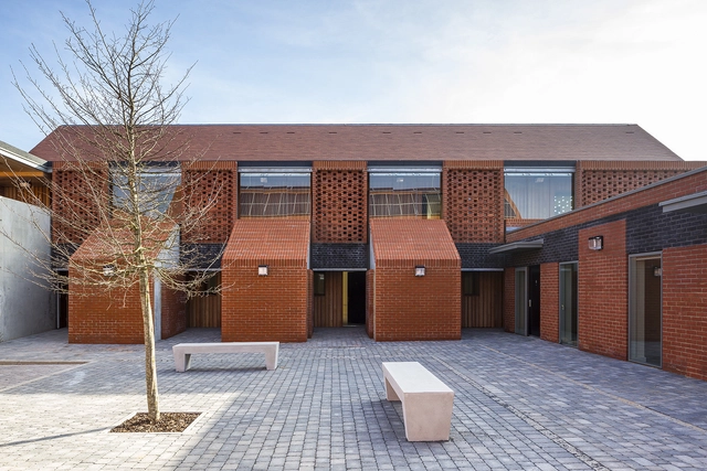Hargood Close / Proctor and Matthews - Housing, Courtyard, Facade, Door