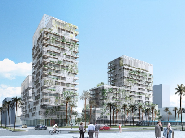 Propuesta de 260 unidades de vivienda por Herreros Arquitectos para Casablanca, Marruecos - Fachada, Urbano