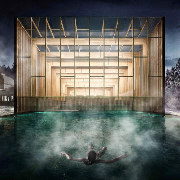Primer Lugar  'Rebirth of the bath house' / Letonia - Spa