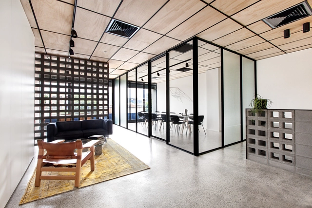 Blackwood Street Bunker / Clare Cousins - Offices Interiors, Facade, Door, Beam, Chair, Bench