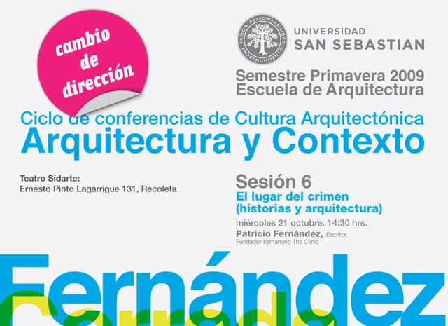 Ciclo de Conferencias de Cultura Arquitectónica – Arquitectura y contexto: Sesión 5 - Imagen Principal