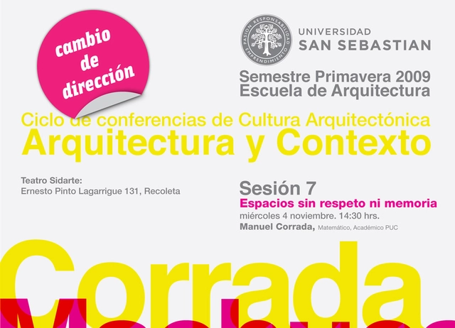 Ciclo de Conferencias de Cultura Arquitectónica – Arquitectura y contexto: Espacios sin Respeto ni Memoria - Imagen Principal
