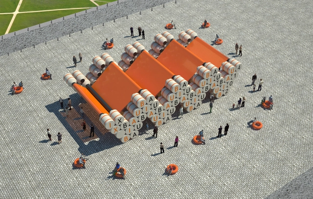 IX BIAU: proponen pabellón temporal construido con tanques de agua a utilizar en futuro barrio residencial - Imagen Principal